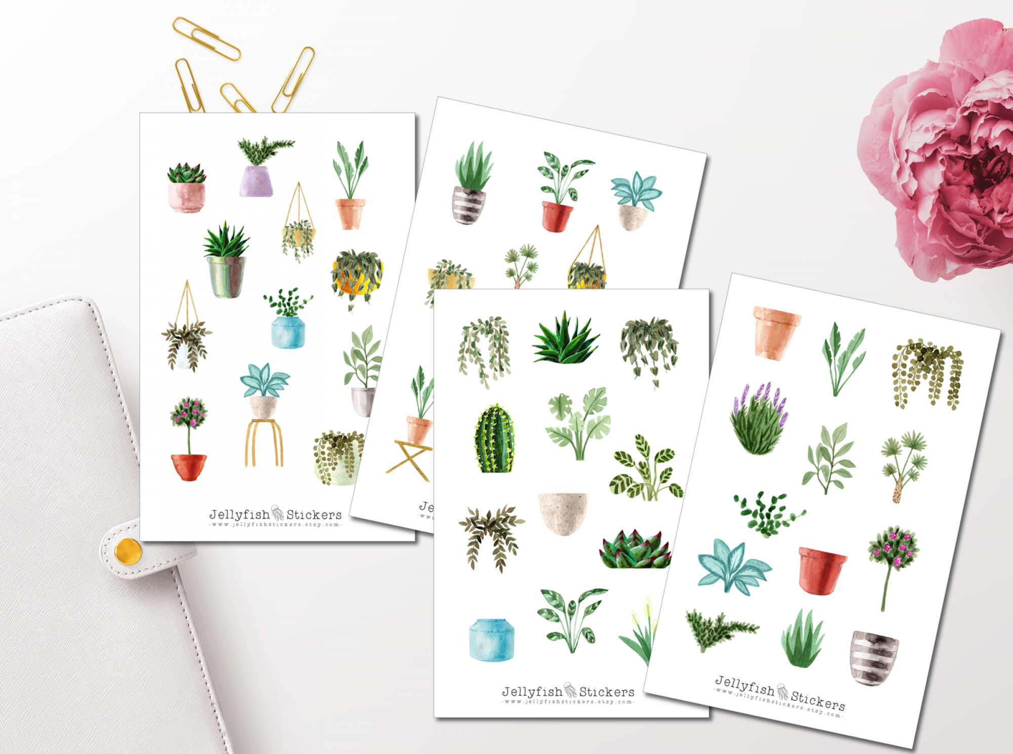 Zimmerpflanzen Sticker Set